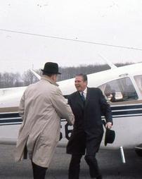 Lt. Governor Broderick Arrives by Plane for Maple Festival