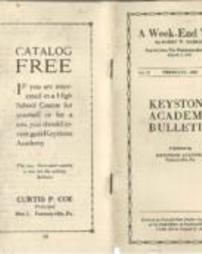 Keystone Academy Bulletin A Week-End Visit Volume 2 Number 4 Feb. 1922
