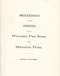 Cover of the opening day program, 1891