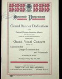 Grand Banner Dedication of the National German-American Alliance