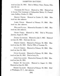 4720498_R-IBF_A_100; History of Hampton battery F, Independent Pennsylvania Light Artillery : organized at Pittsburgh, Pa., October 8, 1861, mustered out in Pittsburgh, June 26, 1865 / compiled by William Clark