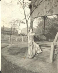 1890 Band Stand in the Garden and unidentified  woman