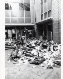 Wilkes College - Student Cleanup operation at Stark Hall after Hurricane Agnes flood.