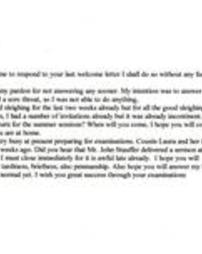 Letter from Clara Schneck to Samuel Kern regarding end of school session