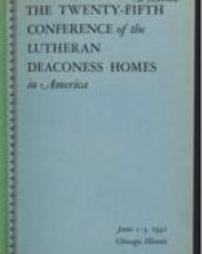 Twenty-fifth Conference of Lutheran Deaconess Homes in America