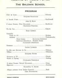 Recital Program - 1928