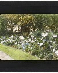 United States. [Unidentified Flower Border and Walk]