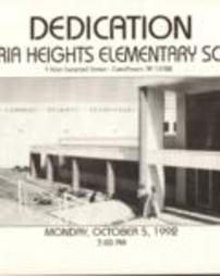 Cambria Heights Elementary School Dedication 1992