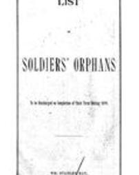List of soldiers' orphans to be discharged on completion of their term…(1899)