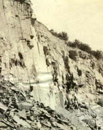 Detail of negative no 1377, looking east from Oriskany sandstone
