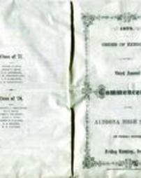 Altoona High School Commencement Program 1879