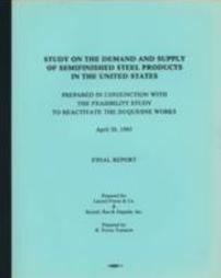 Study on the Demand and Supply of Semifinished Steel Products in the United States Report