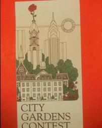 Philadelphia Green. City Gardens Contest Flyer