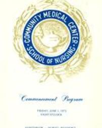 Community Medical Center School of Nursing: commencement program.
