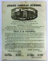 1876 Advertisement for Indiana State Normal School