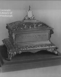 Silver gilt and enamel casket, Borough of Worthing, England
