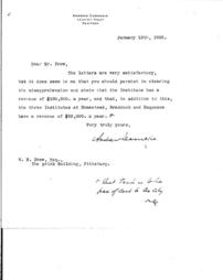 (Andrew Carnegie to William Nimick Frew, January 12, 1905)