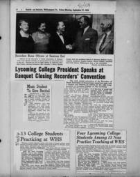Lycoming College scrapbook: June 6, 1954-September 7, 1955