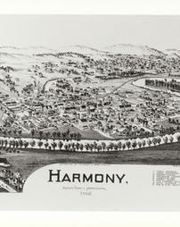 Harmony, Pa - Bird's Eye Style Map