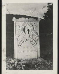 Grave Marker of Philip Tome, Pioneer (Died April 30, 1855)