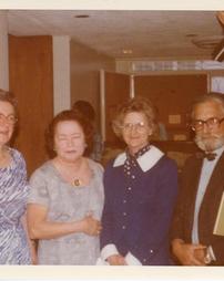 Barbara Emerson, Carmelita Manning (Mayor's Representative), Ernesta Drinker Ballard, Edwin Wolf. 1976 Celebration
