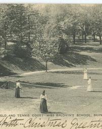 Basket Ball Field and Tennis Court - Postcard 1904