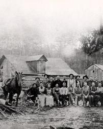Group picture at lumber camp