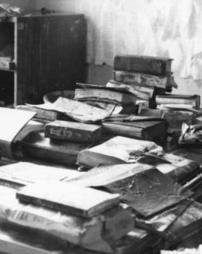 Geological Survey - Books in office destroyed by Hurricane Agnes flood