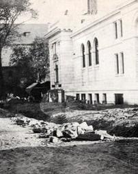 James V. Brown Library under construction, September 3, 1906
