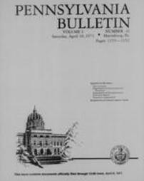 Pennsylvania bulletin Vol. 01 pages 1139-1152