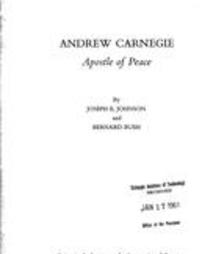 Andrew Carnegie, apostle of peace
