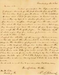 1866-12-03 Handwritten letter from Benjamin S. Schneck to his sister, Margaretta Keller