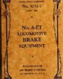 No. 8 engine and tender locomotive brake equipment