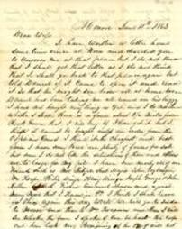 1863-06-11 Handwritten letter from Henry Keller to his wife, Margaretta Keller