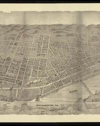 Map of Williamsport, Pennsylvania In  1872