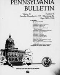 Pennsylvania bulletin Vol. 25 pages 5495-5560