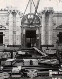 James V. Brown Library under construction, June 15, 1906
