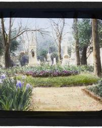 United States. [Unidentified Cemetery and Flower Beds]