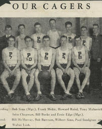 Peters Township High School basketball team, 1939-1940.