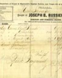 Bill of sale from Joseph B. Bussier and Co., November 30, 1863