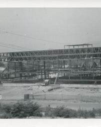 Library front under construction
