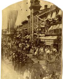 Photograph of parade on East Main St. 