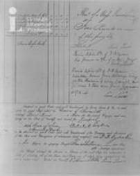 Papers contained in Stevens Institute casket. Bill of lading of railroad iron shipped to Philadelphia by Guest and Lewis referred to in letter of 15th October, 1901, from Francis B. Stevens to President Morton