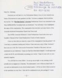 Letter from Paul Heckethorn to John J. Amonga, February 2004