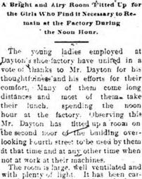 FOR THEIR COMFORT: A New Departure at the Dayton Shoe Factory