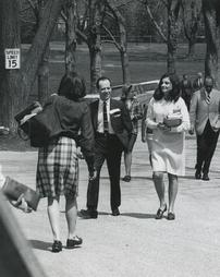 Faculty and Students Walking to Class - mid-1960s