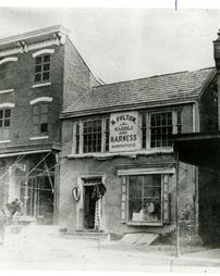 Photograph of Hugh Fulton's harness shop