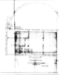 Basement plan, Carnegie Branch Library, Lawrenceville, scale-1/8 in. = 1 ft.