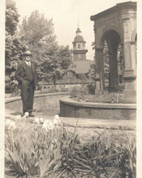John S. Duss standing near the Pavilion - 1941