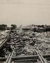 Lumber yard in east end of city of Williamsport after June, 1889 flood